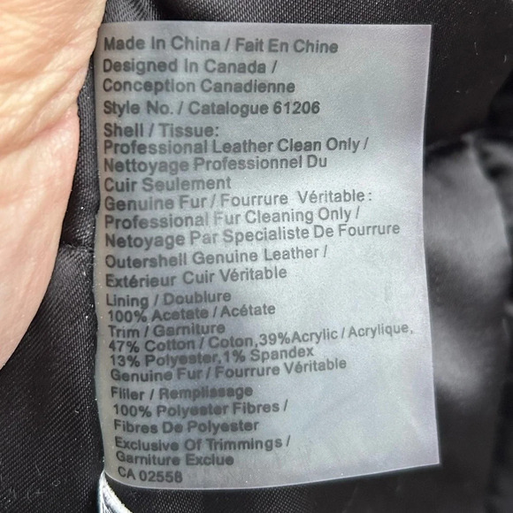 Danier Leather Winter Parka, size XXS - Picture 13 of 14